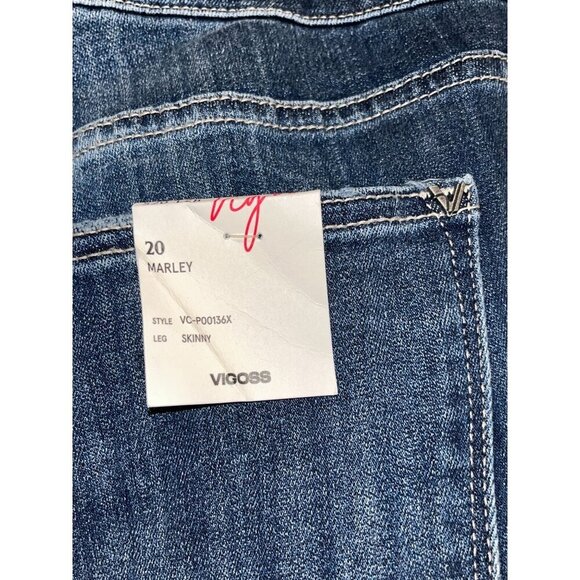 NWT Vigoss Womens Marley Skinny Jeans Size 20 Distressed Stretch Denim PLUS SIZE - Picture 5 of 11
